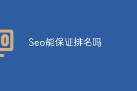 seo能保证排名么