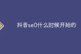 抖音se0什么时候开始的