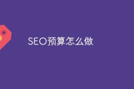 SEO预算怎么做