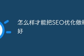 怎么样才能把SEO优化做的更好