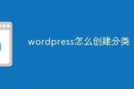 wordpress怎么创建分类
