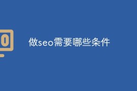 做seo需要哪些条件